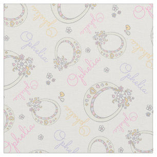 Lettre initiale O Ophelia nom personnalisé tissu