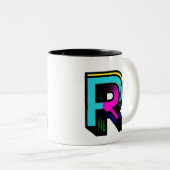 Lettre initiale personnalisée R Mug (Devant droit)