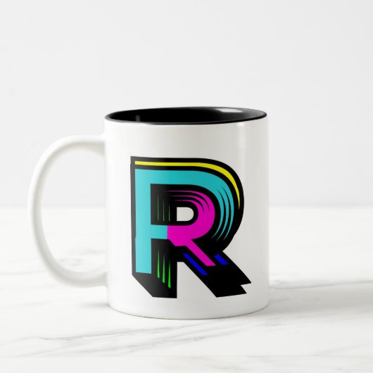 Lettre initiale personnalisée R Mug (Gauche)