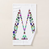 Lettre initiale W Gemstone Design (Serviette à main)