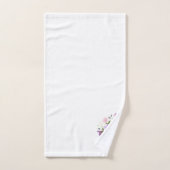 Lettre initiale W Plus Design Floral Ensemble de s (Serviette à main)