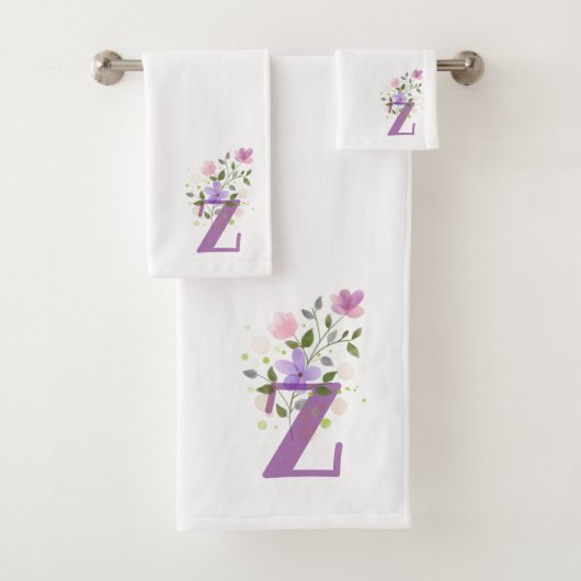 Lettre initiale Z plus motif floral (En situation)