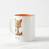 Lettre J Cat Alphabet Monogramme Café Mug (Devant gauche)