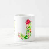 Lettre J en Fleurs Café Mug (Centre)