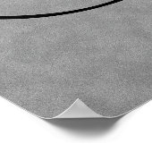 Lettre J, Monogramme gothique Poster noir (Coin)