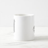 Lettre J Monogramme Nom moderne Café Mug (Centre)