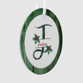 *~* LETTRE J PHOTO DE Noël Bois rustique AP44 Orn (devant)