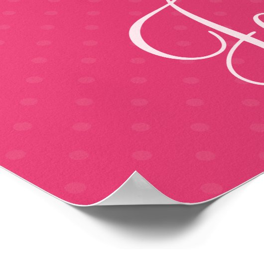 Lettre J Poster initial alphabet pour fille (Coin)