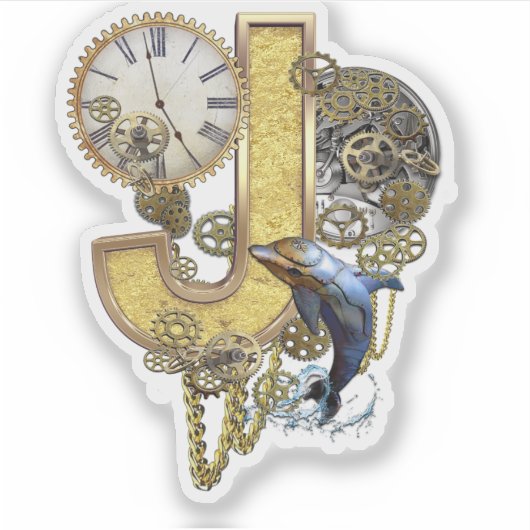 Lettre J Sticker personnalisation Anniversaire (Devant)