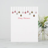 Lettre Joyeux Noël Ornements en-tête de script (Debout devant)