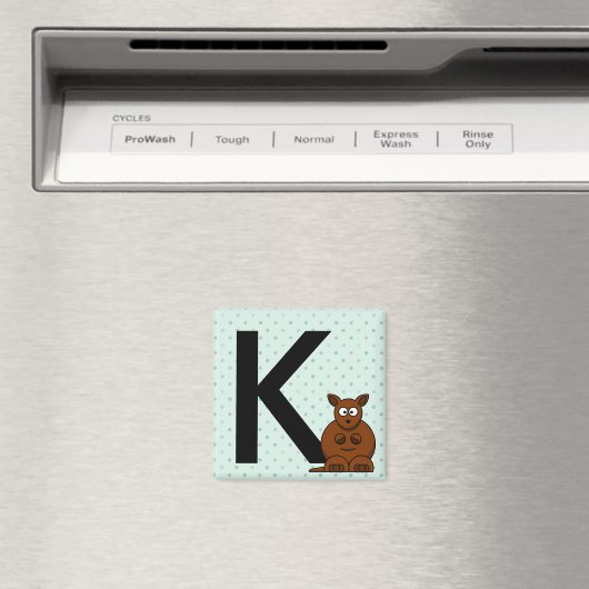 "Lettre K" est pour les Magnets d'enfants kangouro (In Situ (Lave-vaisselle))