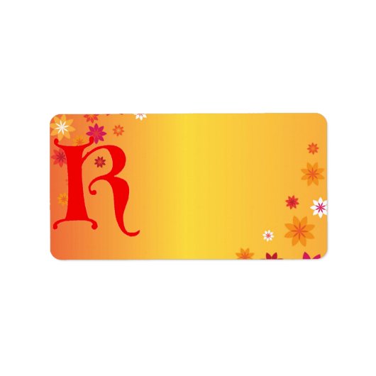 Lettre K Étiquette de adresse (Devant)