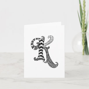 Lettre K Monogramme en noir et blanc