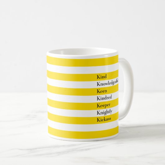 Lettre K mug (Devant droit)