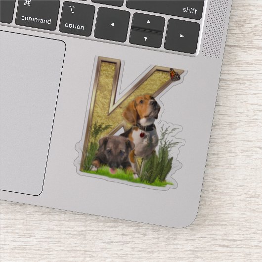 Lettre K Sticker personnalisation Anniversaire (Détail)