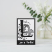 Lettre L carte de visite de monogramme (Debout devant)