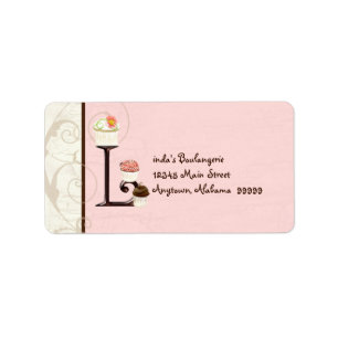 Lettre L Cupcake Adresse professionnelle Étiquette