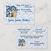 Lettre L des cartes d'information d'urgence pour e (Devant / Derrière)