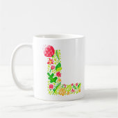 Lettre L en Fleurs Café Mug (Gauche)