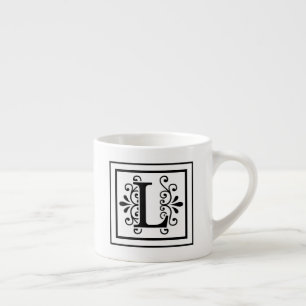 Lettre L tasse de café express de monogramme