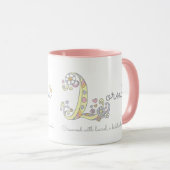 Lettre L tasse nommée de Lorna de monogramme de (Devant droit)