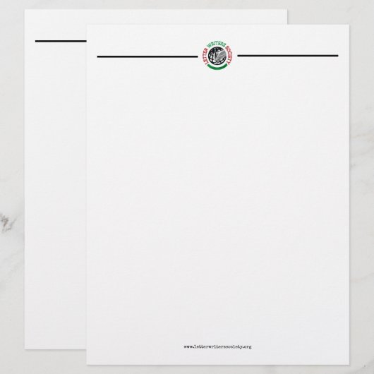 Lettre Lettres en-tête de la Société des Écrivains (Devant / Derrière)