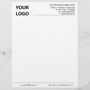 Lettre Logo personnalisé Exemple de papier à en-tête de v