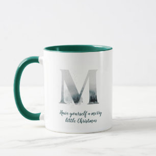 Lettre M Alphabe design et photo Christmas Mug