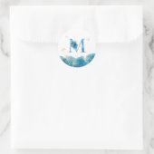 *~* LETTRE M - Autocollant d'enveloppe Sea Ocean B (Sac)