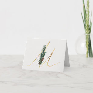 Lettre M Carte pour notes de monogramme décoratif