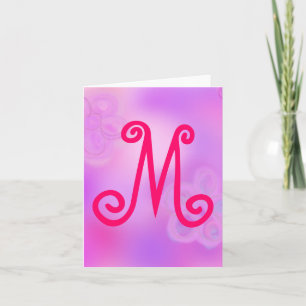 Lettre M Carte pour notes Monogramme