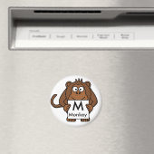 Lettre M est pour le singe Aimant pour les enfants (In Situ (Lave-vaisselle))