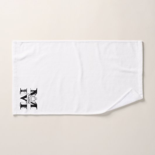 Lettre M Monogramme Ensemble de cadeaux de bain in (Serviette à main)