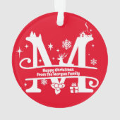 Lettre M Monogramme Nom de famille initial Salutat (dos)