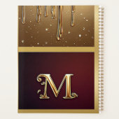 Lettre M Monogramme Pailleté Avec Liquide Qui Gout (Dos)
