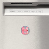 Lettre M Monogramme Rose Magnet Frigo Décoration M (In Situ (Lave-vaisselle))
