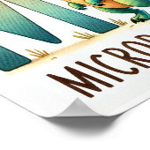 Lettre M, Poster d'aquarelle Dinosaure Alphabet (Coin)