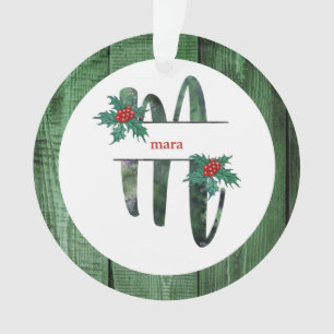 *~* Lettre M Rustic Christmas PHOTO Wood AP44