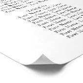 Lettre main Chic Mariage Tableau de siège (Coin)