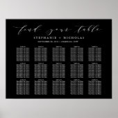 Lettre main Chic Mariage Tableau de siège (Devant)