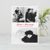 Lettre main Happy + Vacances Multi Carte photo (Debout devant)