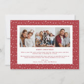 Lettre main Joyeux Noël Rouge Carte de vacances (Dos)