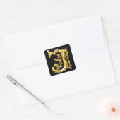 LETTRE MAJUSCULE J INITIALE Sticker en or (Enveloppe)