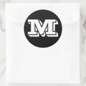 LETTRE MAJUSCULE M GRANDS Stickers Ronds par Janz (Sac)