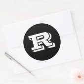 LETTRE MAJUSCULE R GRANDS Stickers Ronds par Janz (Enveloppe)