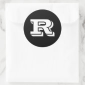 LETTRE MAJUSCULE R GRANDS Stickers Ronds par Janz (Sac)