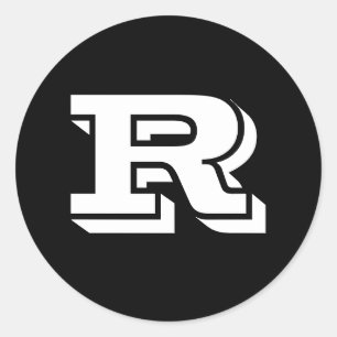 LETTRE MAJUSCULE R GRANDS Stickers Ronds par Janz