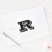 LETTRE MAJUSCULE R GRANDS Stickers Ronds par Janz (Enveloppe)
