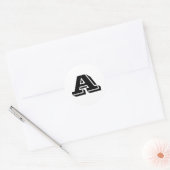Lettre majuscule Stickers A petits ronds par Janz (Enveloppe)