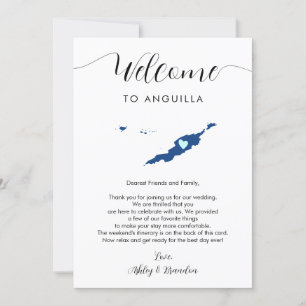 Lettre Mariage d'accueil Anguilla Carte Itinéraire